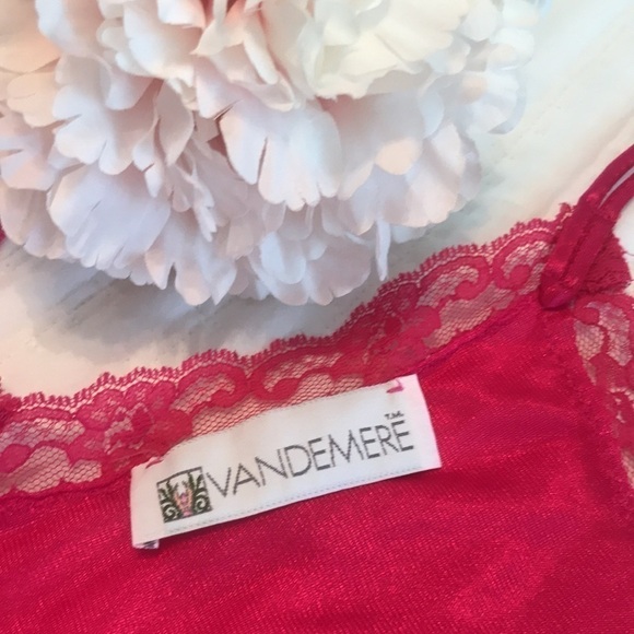 Vintage Vandemere Pink Lace Long Nightgown Size Large - Picture 8 of 14